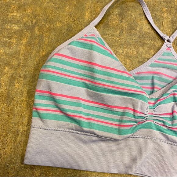 Urbanology Striped Racerback Bralette Women's Size XL Wireless Wirefree - Picture 2 of 6